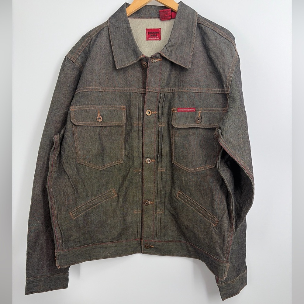Y2K Vintage Parasuco Jeans Denim Jacket Size XXL Rare Style